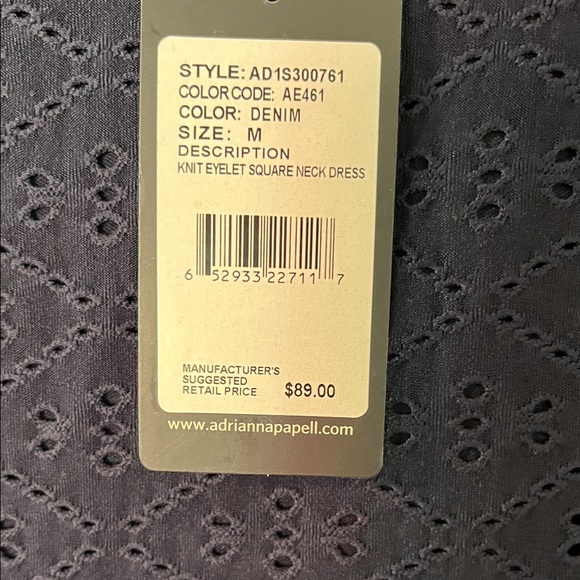 Adrianna Papell Navy Sleeveless Midi Dress - Picture 4 of 6